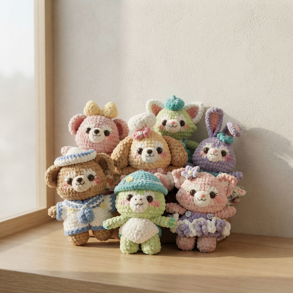 Cute Keychain Keyring | Amigurumi PDF Guide — Design 2