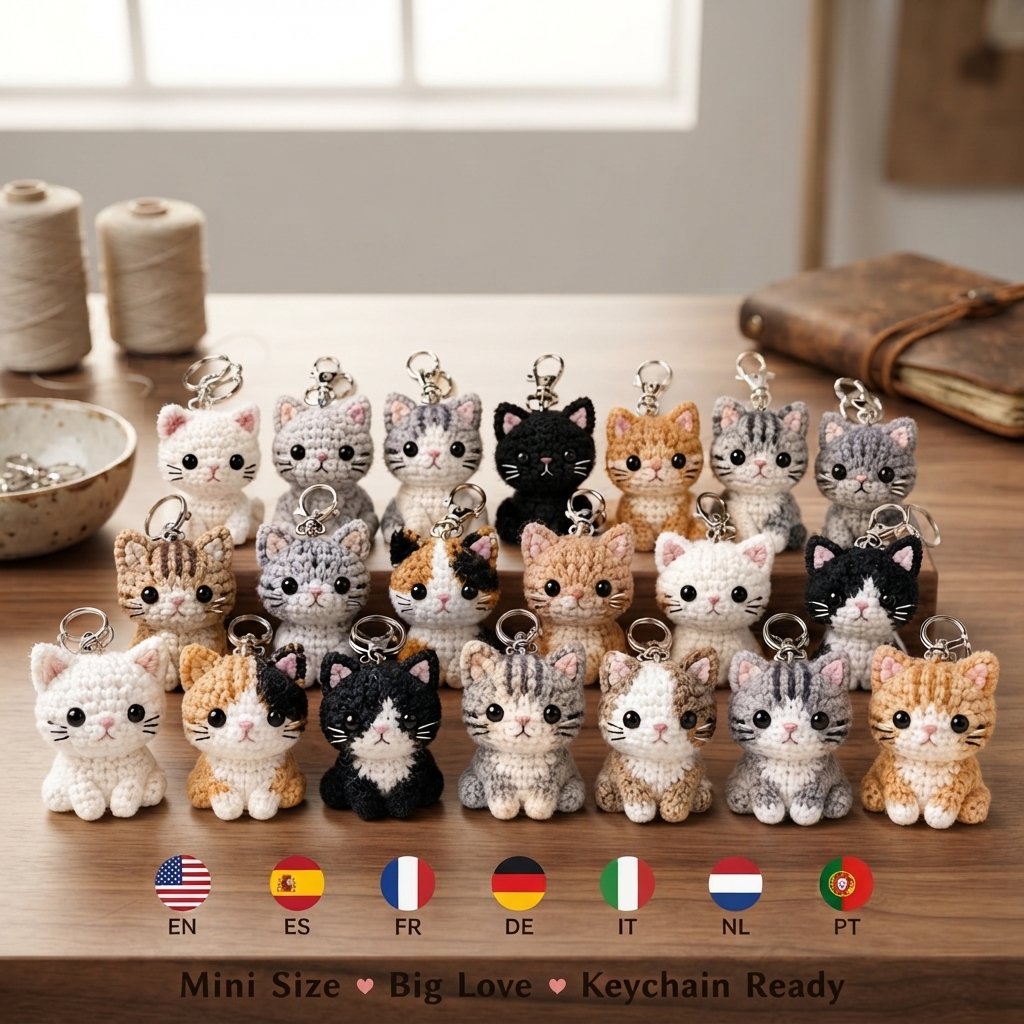 Handcrafted Keychain Keychain | Amigurumi PDF