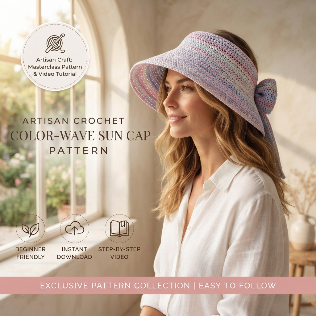 How to Crochet a Perfect Sun Visor Before Your Next Beach Trip — Part 4