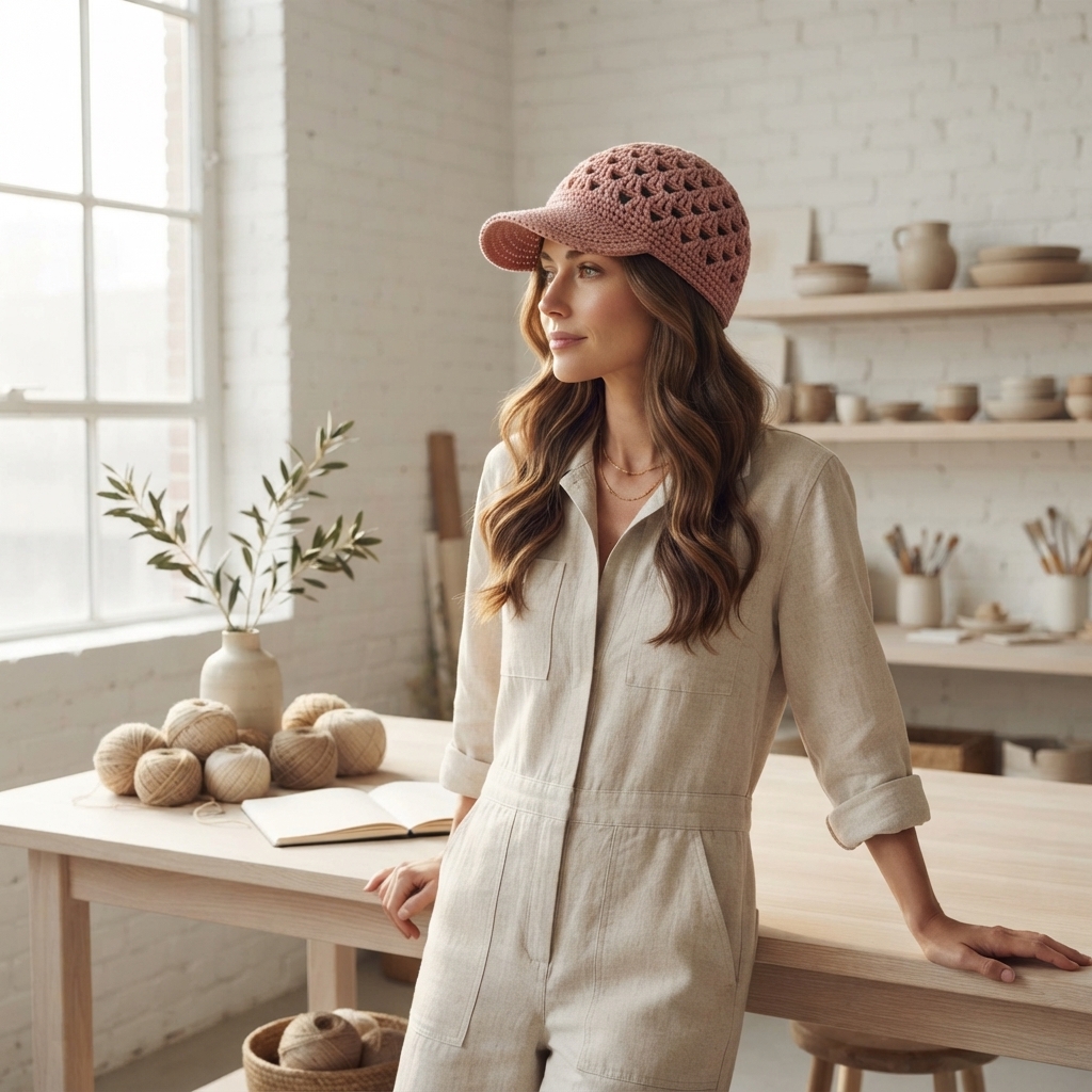 Nobody Expects a Crocheted Visor to Look This Elegant