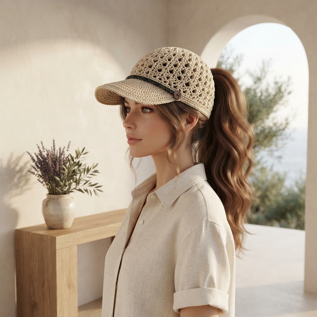 Wait Until You See How This Ponytail Visor Looks in Natural Light