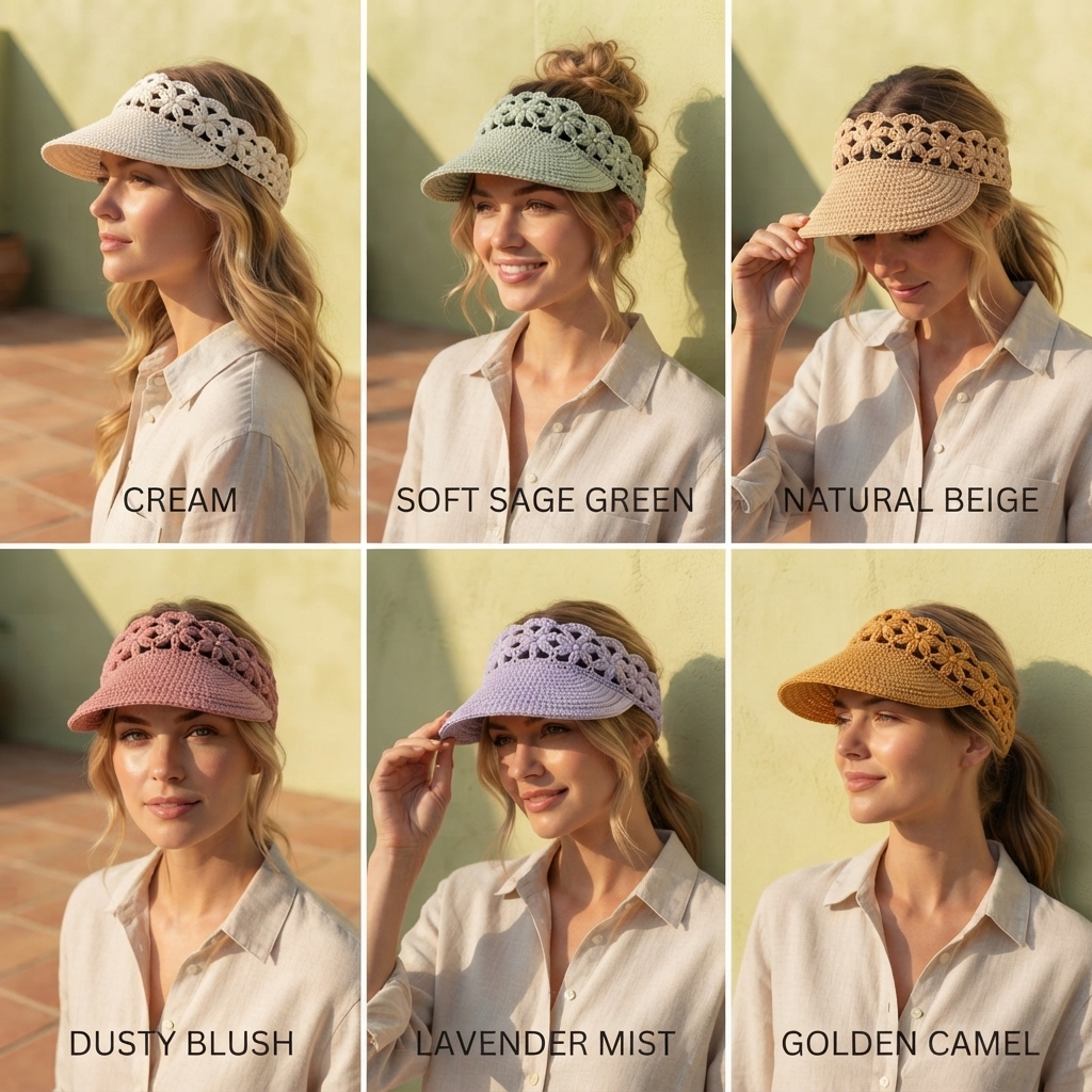 There Is Something Beautiful About Crocheting Your Own Sun Visor